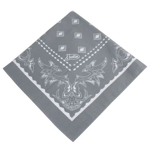 JUSTIN BANDANA GREY 1 DOZ