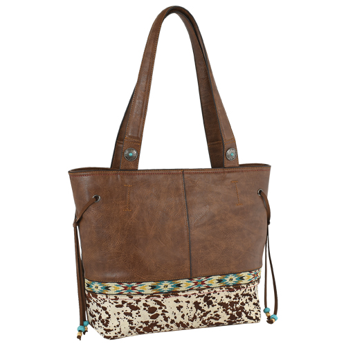 JUSTIN TOTE PAINTED PONY HAIR-ON HIDE