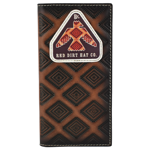 RED DIRT HAT CO RODEO WALLET THUNDERBIRD LOGO PATCH