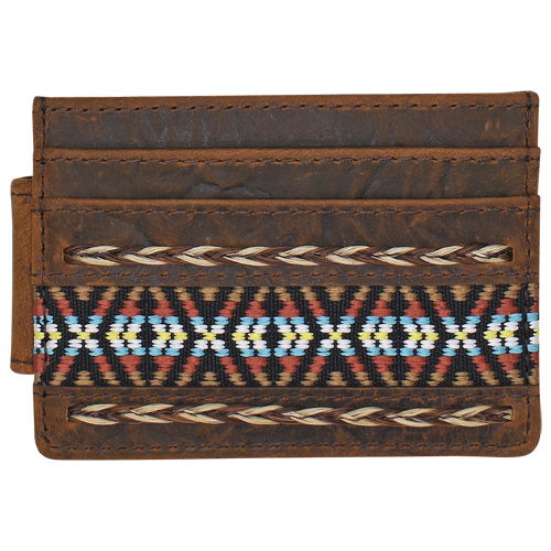 JUSTIN MENS CARD WALLET W/ HORSE HAIR 