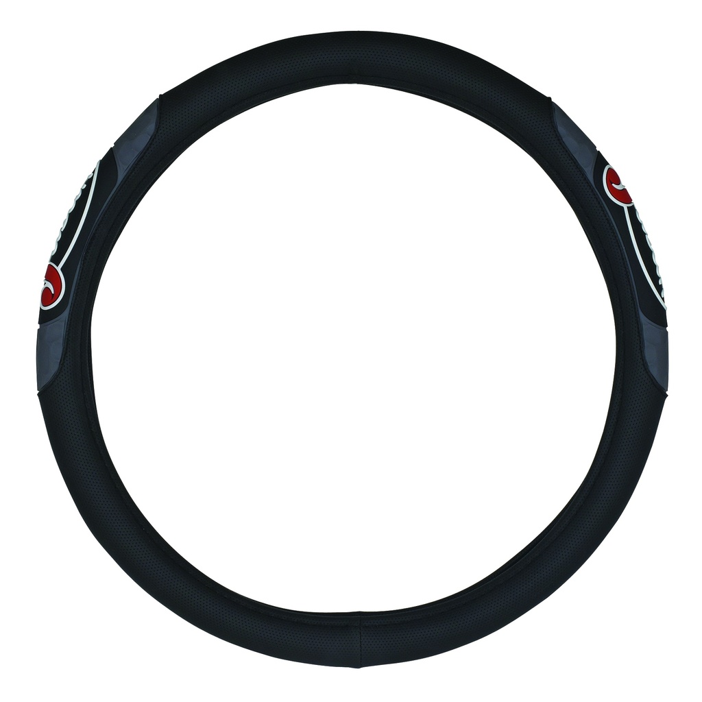 JUSTIN TRUCK STEERING WHEEL COVER BLACK WITH PIN DOT PERFORATION 15.5"