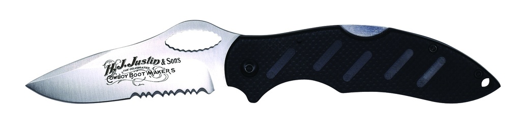 [2427400194] JUSTIN ROPING KNIFE TEXTURED BLACK