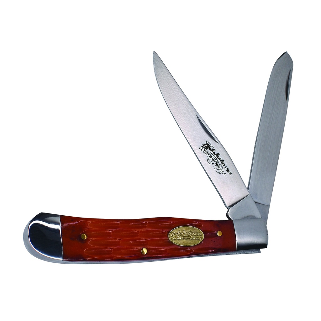 JUSTIN TRAPPER KNIFE JIGGED BONE