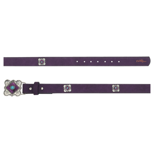 CATCHFLY GIRLS BELT RAZZMIC BERRY W/CONCHO ACCENTS AND BUCKLE
