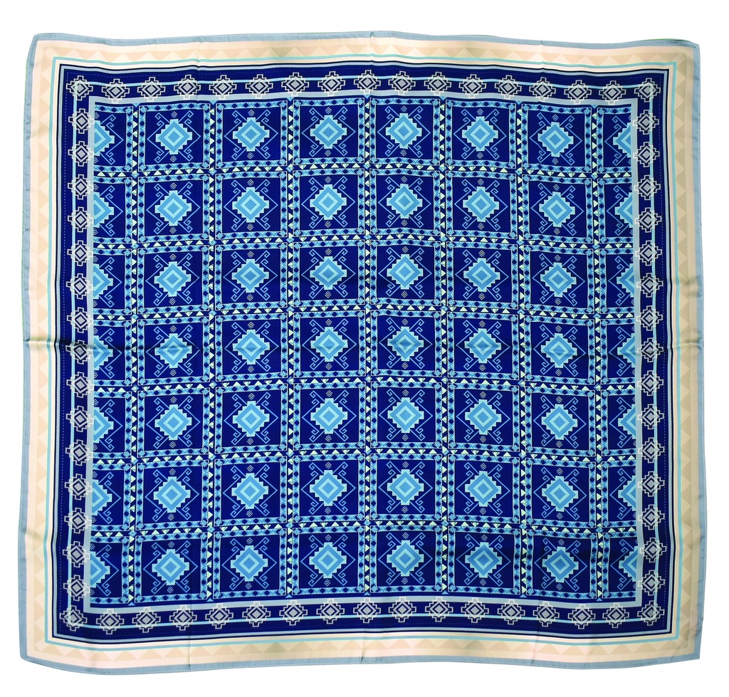 CATCHFLY WILD RAG BLUE GEOMETRIC PRINT 