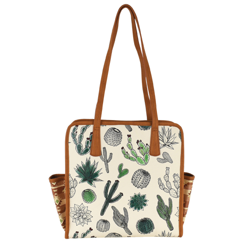 CATCHFLY ESSENTIALS TOTE WATERCOLOR CACTUSES
