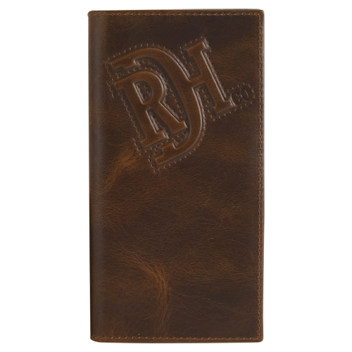 RED DIRT HAT CO MENS RODEO WALLET BROWN W/RAISED LOGO