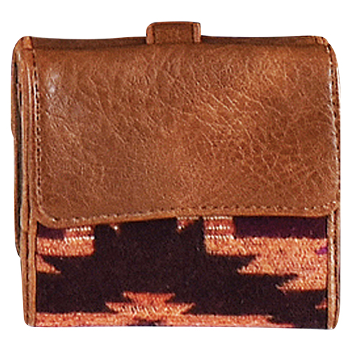 [24186026W] JUSTIN LADIES SMALL WALLET PURPLE AZTEC  BLANKET 
