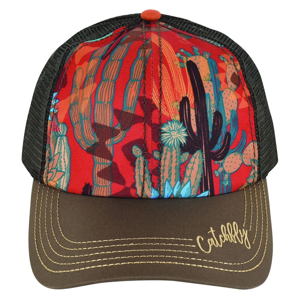 CATCHFLY LADIES BASEBALL CAP DESERT TONE CACTUSES
