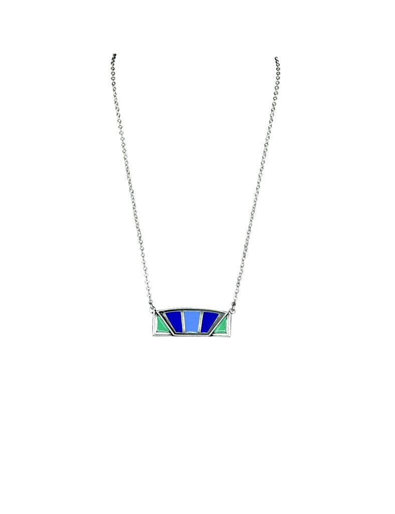 JUSTIN LADIES NECKLACE COLOR BLOCK BAR 