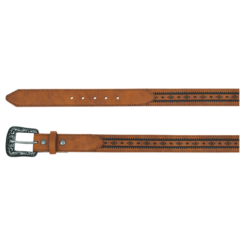 ARENA ACE BOYS BELT TAN W/SOUTHWESTERN DESIGN PRINT