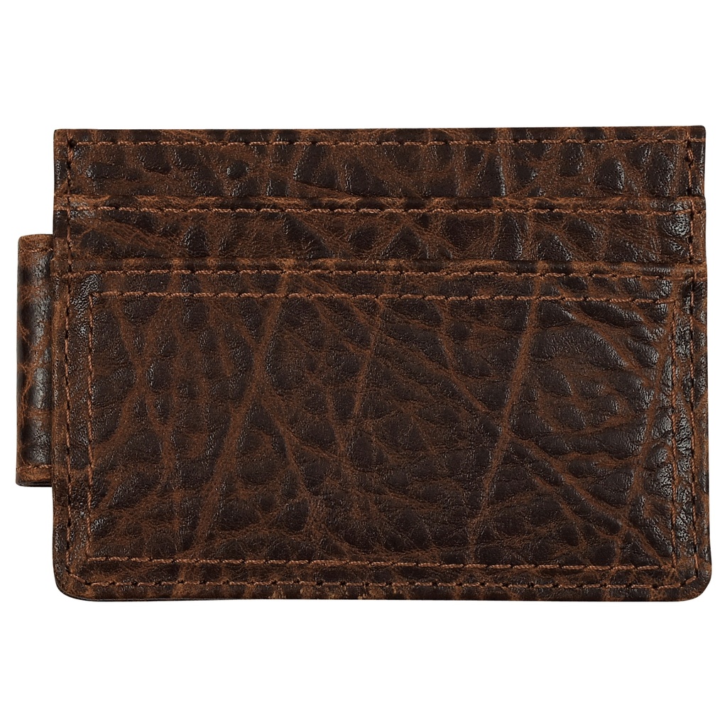 [2512396626] JUSTIN MENS GENUINE LEATHER SLIM CARD WALLET TAN TEXTURED LEATHER
