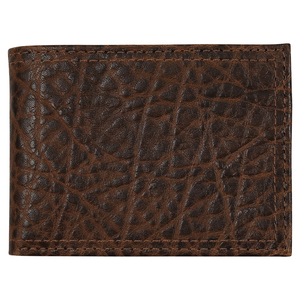 JUSTIN MENS GENUINE LEATHER BIFOLD WALLET TAN TEXTURED LEATHER