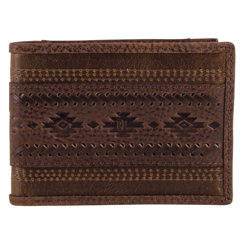 RED DIRT HAT CO BIFOLD WALLET EMBOSSED W/WHIP STITCH