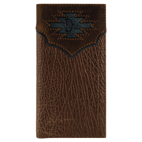 RED DIRT HAT CO RODEO WALLET YOKE W/TEAL INLAY