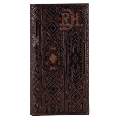RED DIRT HAT CO RODEO WALLET TAN AZTEC INLAY
