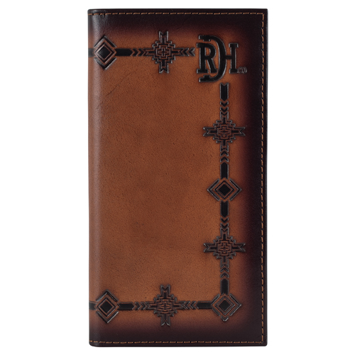 [2510138769] RED DIRT HAT CO RODEO WALLET BURNISHED W/ AZTEC PATTERN