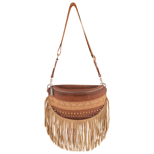 RED DIRT HAT CO LADIES SLING POUCH TAN W/BUCKSTITCH
