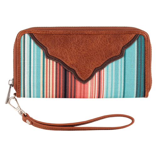 [2510172151] CATCHFLY LADIES WALLET W/MULTI COLORED STRIPES