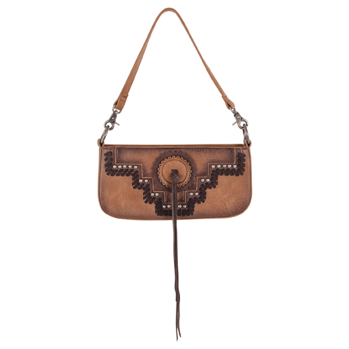 JUSTIN LADIES MINI CONVERTIBLE BAG WITH WHIP STITCH AND STUDS