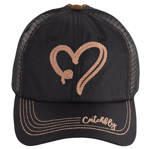CATCHFLY LADIES BASEBALL CAP ROPE HEART
