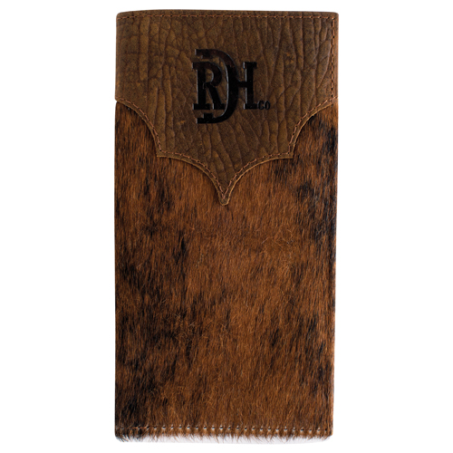 RED DIRT HAT CO MENS RODEO WALLET YOKE W/HAIR ON LEATHER