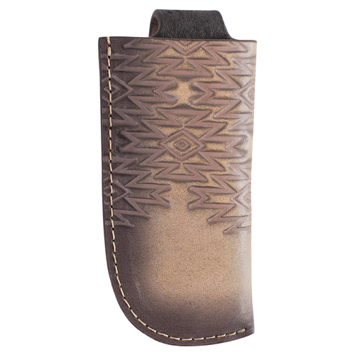 [2520635371] RED DIRT HAT CO KNIFE SHEATH TAN AZTEC DESIGN
