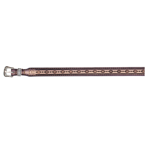 RED DIRT HAT CO GENUINE LEATHER HAT BAND TAN AZTEC