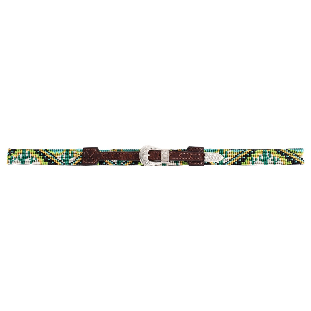 RED DIRT HAT CO BEADED HAT BAND W/CACTUS AND BUCKLE