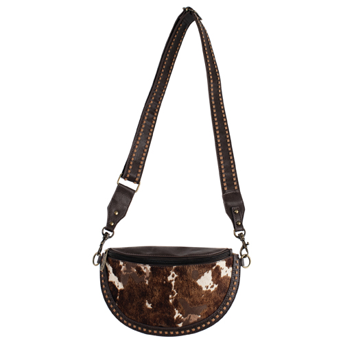 JUSTIN LADIES SLING POUCH DISTRESSED HAIR ON