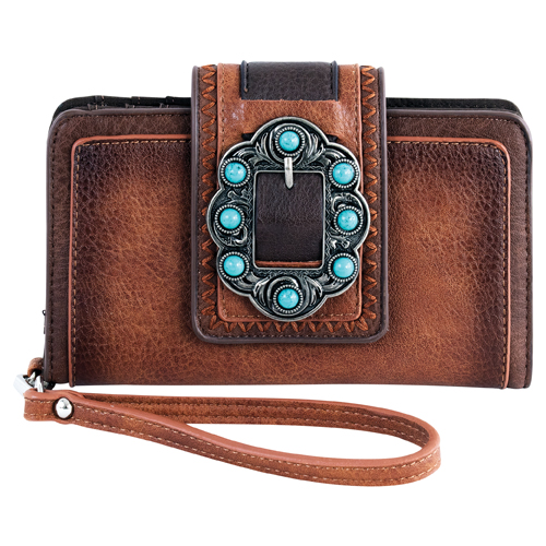 CATCHFLY LADIES LARGE WALLET W/BUCKLE