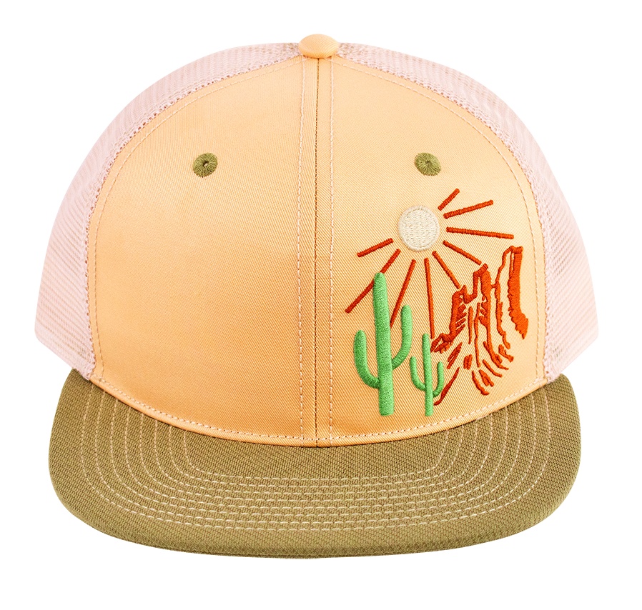 CATCHFLY LADIES FLAT BILL CAP DESERT SUN EMBROIDERY