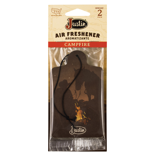 [26FRESHCF] JUSTIN AIR FRESHENER CAMPFIRE/BOX OF 8-2/PK 