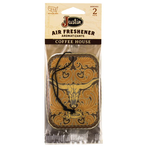 JUSTIN AIR FRESHENER COFFEE HOUSE/BOX OF 8-2/PK 