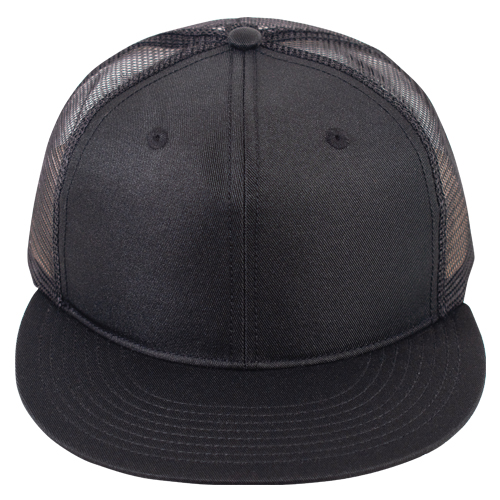 CATCHFLY LADIES FLAT BILL CAP SOLID BLACK WITH COW PRINT UNDER BILL