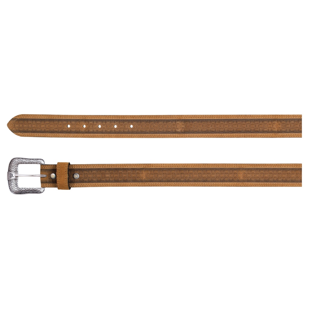 RED DIRT HAT CO MENS GENUINE LEATHER BELT TAN BASKETWEAVE DESIGN