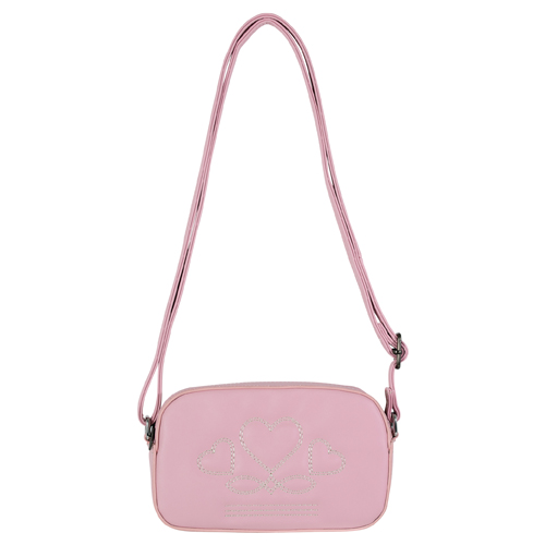 JUSTIN LADIES CAMERA BAG PINK WITH HEART STITCHING