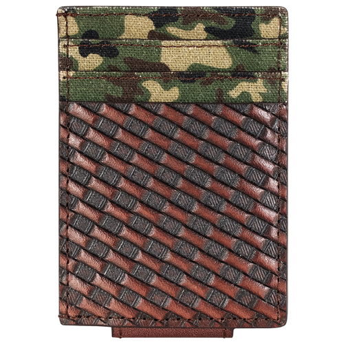 RED DIRT HAT CO CARD CASE W/MAGNET CLIP BASKETWEAVE W/CAMO