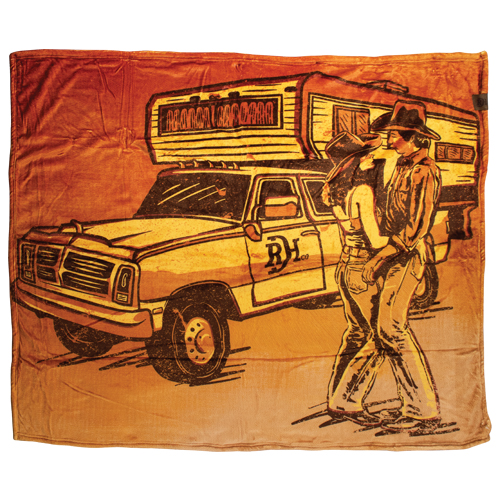 RED DIRT HAT CO FLEECE BLANKET RODEO READY