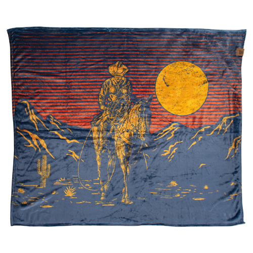 RED DIRT HAT CO FLEECE BLANKET VAQUERO PRINT