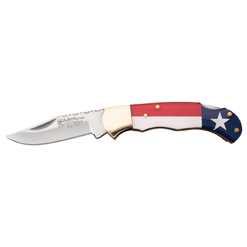 JUSTIN FOLDING KNIFE TEXAS FLAG HANDLE