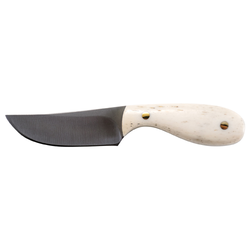 JUSTIN FIXED BLADE MINI KNIFE WITH BONE HANDLE W/LEATHER KNIFE SHEATH