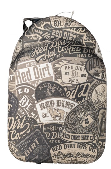 RED DIRT HAT COMPANY GRAYSCALE PATCH SMASH CAP CARRIER W/SUNGLASS CASE