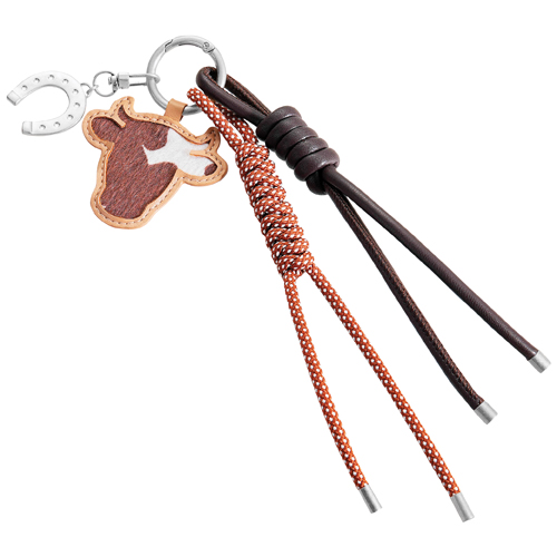 JUSTIN LADIES BAG CHARM STEER HEAD W/HORSESHOE