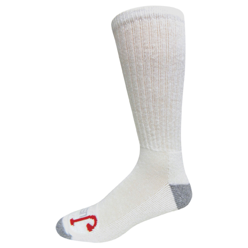 [9503K031853] JUSTIN HALF CUSHION COTTON OTC, WHITE 3 PACK, SIZE X-LARGE