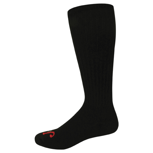 JUSTIN HALF CUSHION COTTON OTC, BLACK 3 PACK, SIZE X-LARGE
