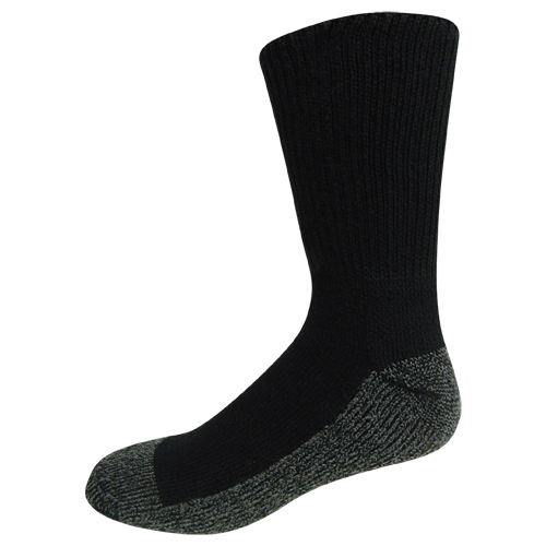 JUSTIN COTTON STEEL TOE CREW, BLACK 2 PACK, SIZE LARGE