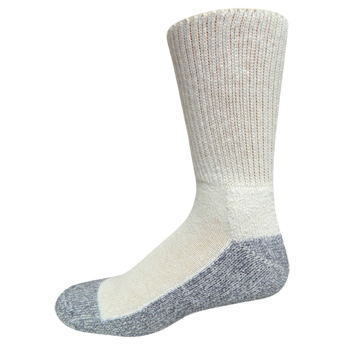 [9525I021012] JUSTIN COTTON STEEL TOE CREW, WHITE 2 PACK, SIZE LARGE