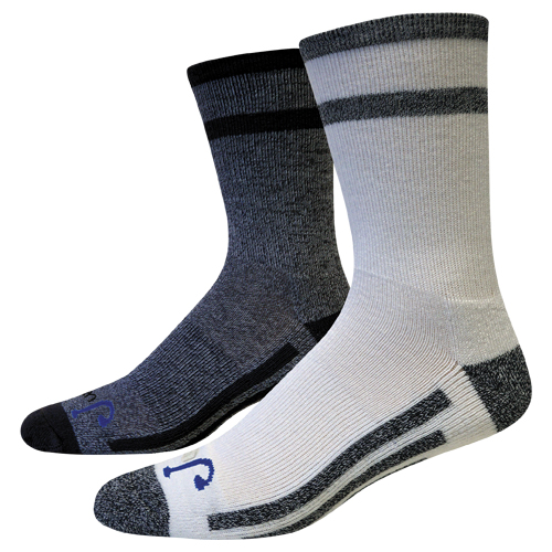 [9587K901592] JUST-DRY CREW, 2 PACK ASST'D WHITE/MARLED BLACK, SIZE X-LARGE
