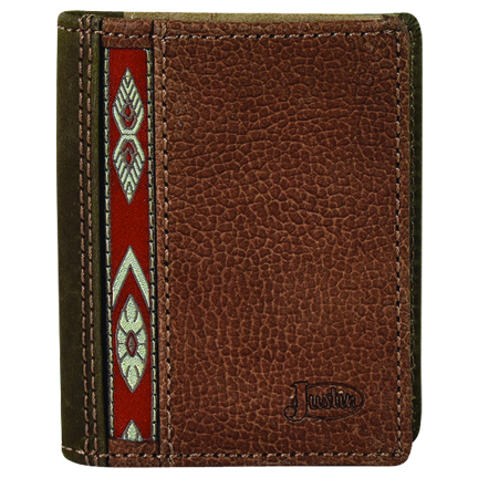 JUSTIN MEN'S BIFOLD CARD WALLET RIBBON